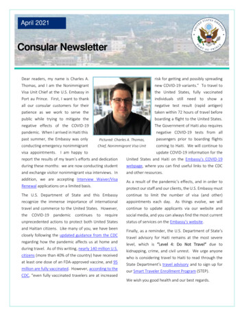 Consular Newsletter - U.S. Embassy In Haiti