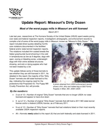 Update Report: Missouri’s Dirty Dozen