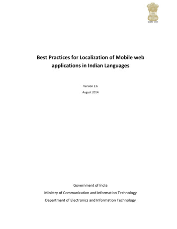 Best Practices For Localization Of Mobile Web Applications In Indian .