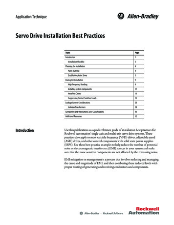Servo Drive Installation Best Practices - Rockwell Automation