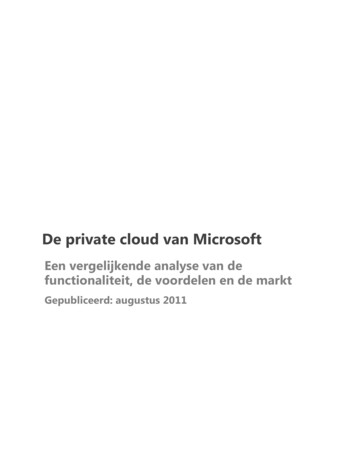 De Private Cloud Van Microsoft - IntoHealthcare