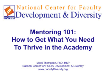 Mentoring 101: How To Get What You Need To Thrive 