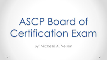 ASCP Board Of Certification Exam - Mohs Tech