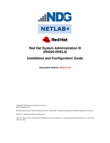 Red Hat System Administration III (RH294-RHEL8)