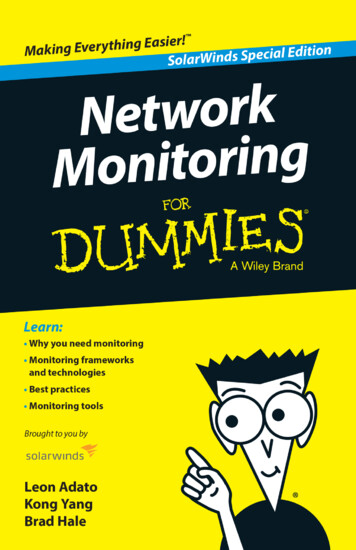 Network Monitoring For Dummies SolarWinds 