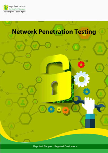 Network Penetration Testing - Happiest Minds