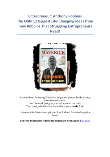 Entrepreneur: Anthony Robbins Changing Ideas From .