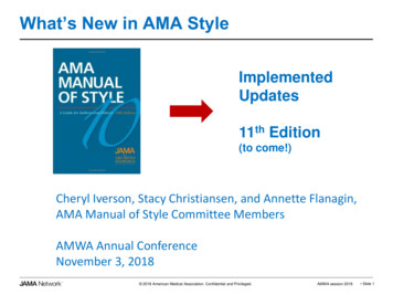 What’s New In AMA Style