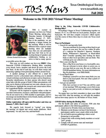Welcome To The TOS 2021 Virtual Winter Meeting