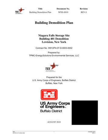 Building Demolition Plan - United States Army