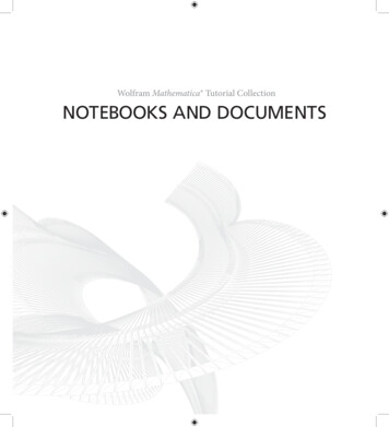 Mathematica Tutorial: Notebooks And Documents
