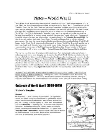 Notes – World War II