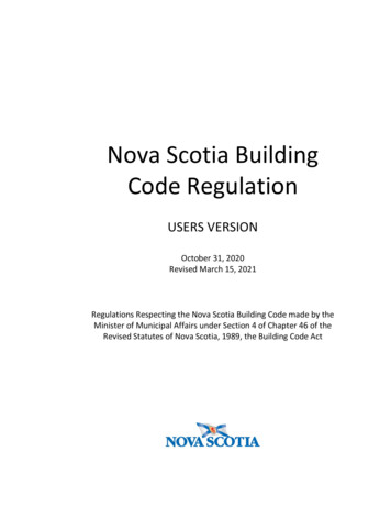 Nova Scotia Building Code Regulation