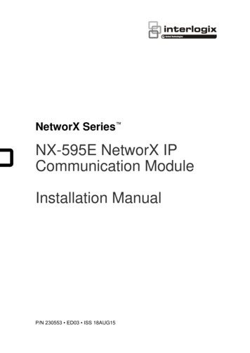 NX-595E NetworX IP Communication Module Installation Manual