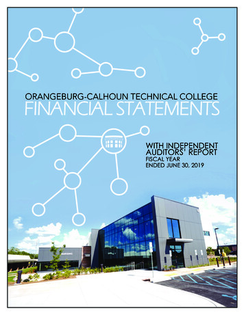 Orangeburg-calhoun Technical College Financial Statements