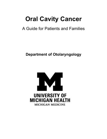 Oral Cavity Cancer - Med.umich.edu