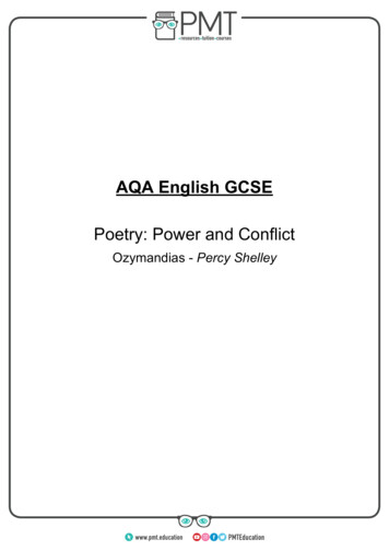 AQA English GCSE Poetry: Power And Conflict