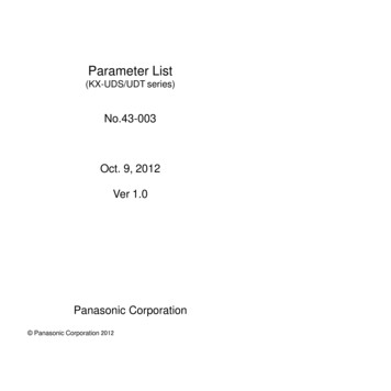 43-003 Parameter List - Psn-web 