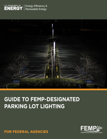 Parking Lots Guide - Department Of Energy