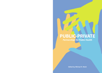 Public-Private Partnerships For Public Health