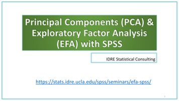 Principal Components (PCA) And Exploratory Factor Analysis .