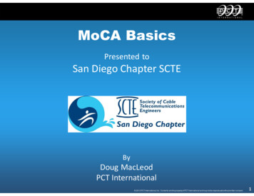 Presented To San Diego Chapter SCTE