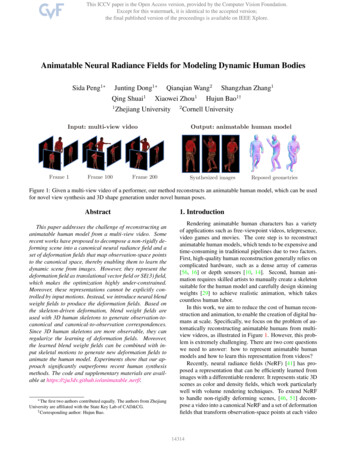 Animatable Neural Radiance Fields For Modeling Dynamic .
