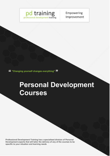 Personal Development - PD Training