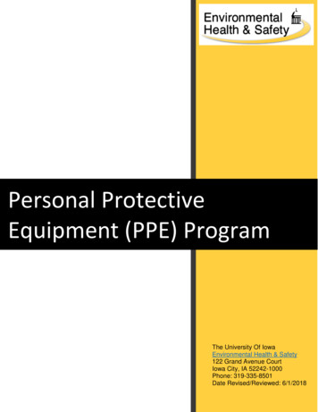 Personal Protective Equipment (PPE) Program - University Of Iowa