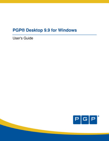 PGP Desktop 9.9 For Windows User's Guide
