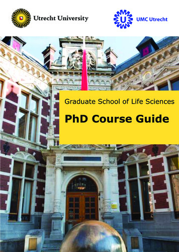PhD Course Guide - Universiteit Utrecht