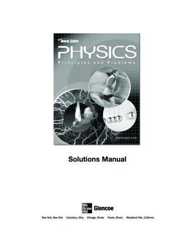 Physics Solutions Manual - Mr. G's Homework Page