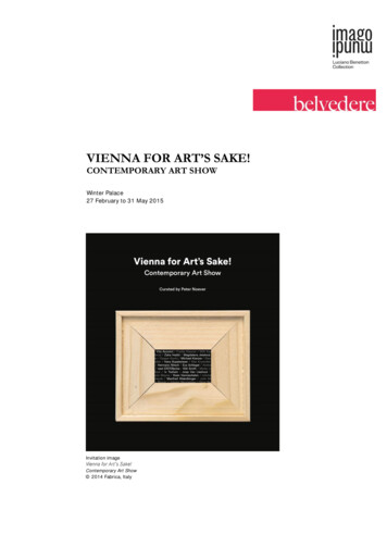 VIENNA FOR ART’S SAKE