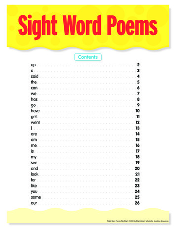 Sight Word Poems - Loudoun County Public Schools