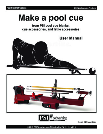 Pool Cue Instructions PSI Woodworking Products Make A 