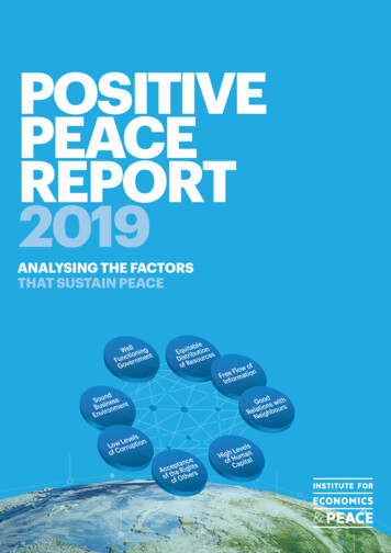 POSITIVE PEACE REPORT 2019