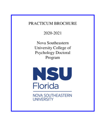 PRACTICUM BROCHURE 20-2021 - Nova Southeastern University
