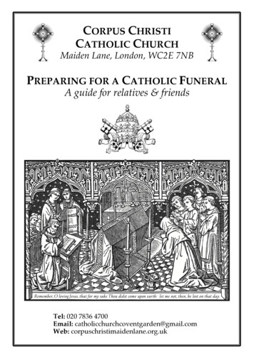 Preparing For Funeral CC Guide - Corpus Christi Roman Catholic Church .