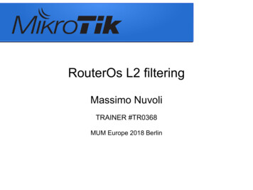 RouterOs L2 Filtering - MikroTik