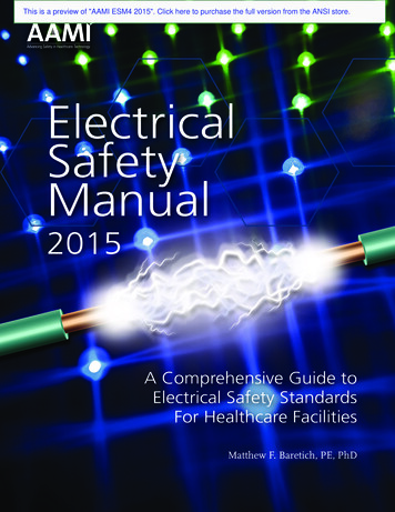 Electrical Safety Manual - ANSI Webstore
