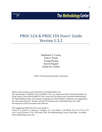 PROC LCA & PROC LTA Users' Guide Version 1.3