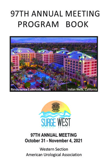 97TH ANNUAL MEETING PROGRAM BOOK - SurgeWest