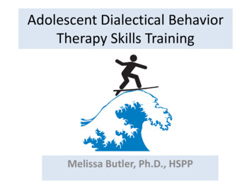 Adolescent Dialectical Behavior Therapy