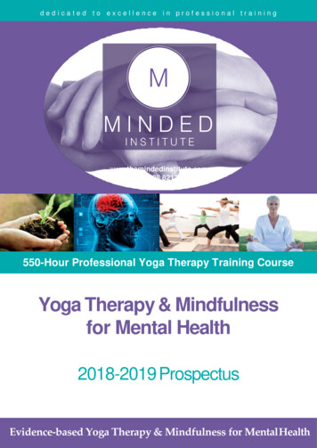 Yoga Therapy & Mindfulness For Mental Health