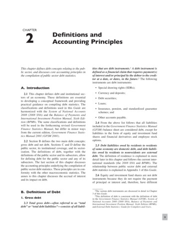 CHAPTER 2 Definitions And Accounting Principles
