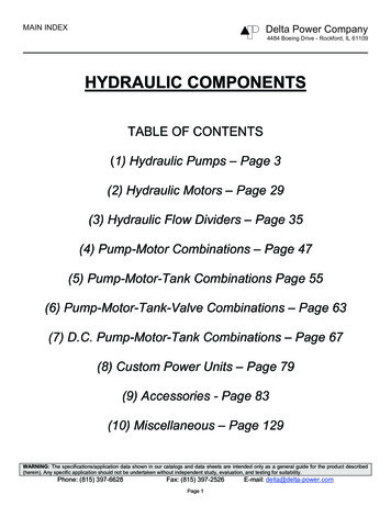 HYDRAULIC COMPONENTS - Delta Power Company