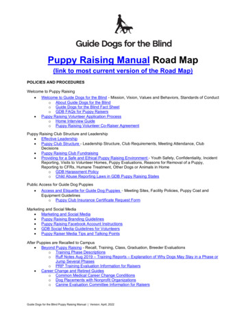 Puppy Raising Manual Road Map