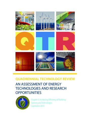AN ASSESSMENT OF ENERGY TECHNOLOGIES AND 