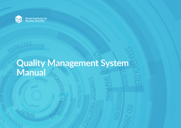 Quality Management System Manual - WINS