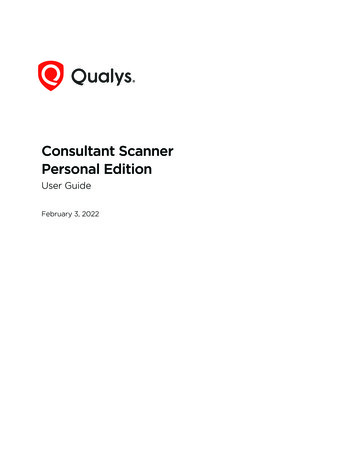 Consultant Scanner Personal Edition - Qualys
